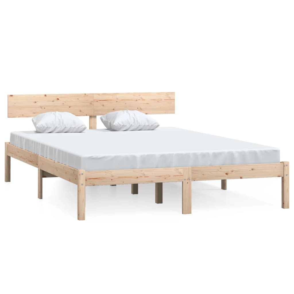 sengeramme 150x200 cm massivt fyrretræ