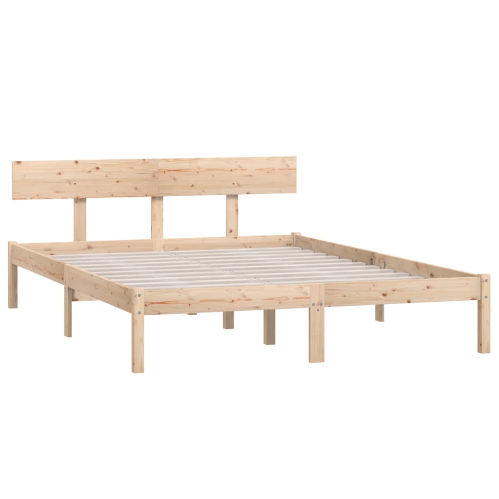 sengeramme 150x200 cm massivt fyrretræ