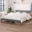sengeramme 150x200 cm King Size massivt fyrretræ grå