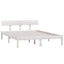 sengeramme 160x200 cm massivt fyrretræ hvid