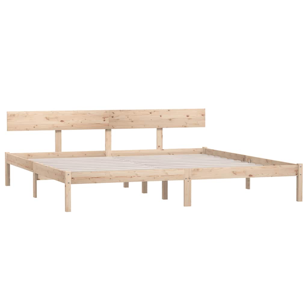 sengeramme uden madras 200x200 cm massivt træ