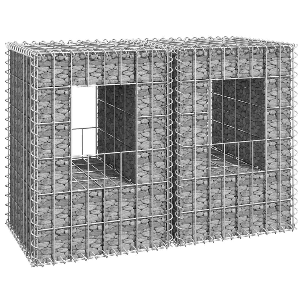 gabionkurve 2 stk. 40x40x60 cm jern billede