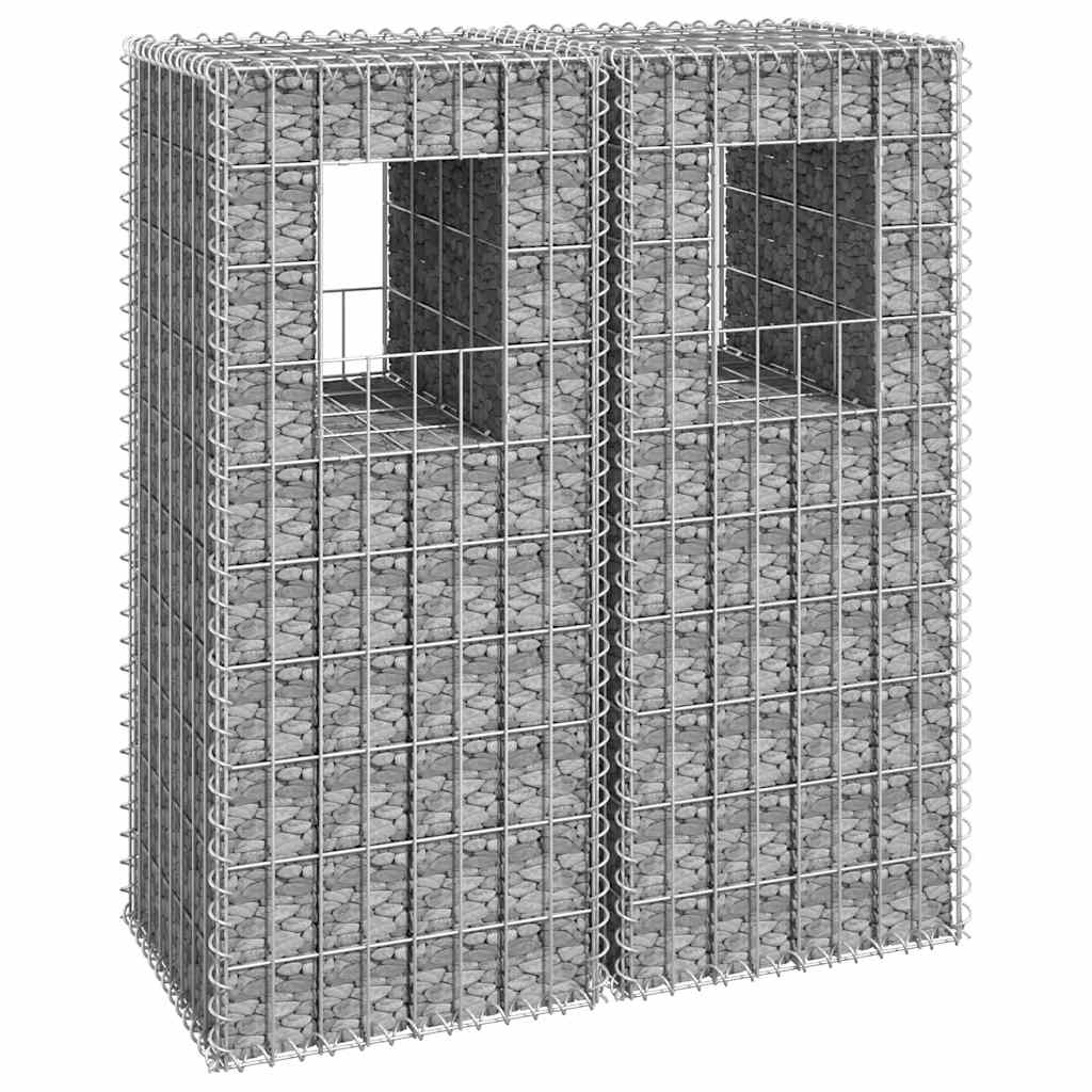 gabionkurve 2 stk. 40x40x100 cm jern billede