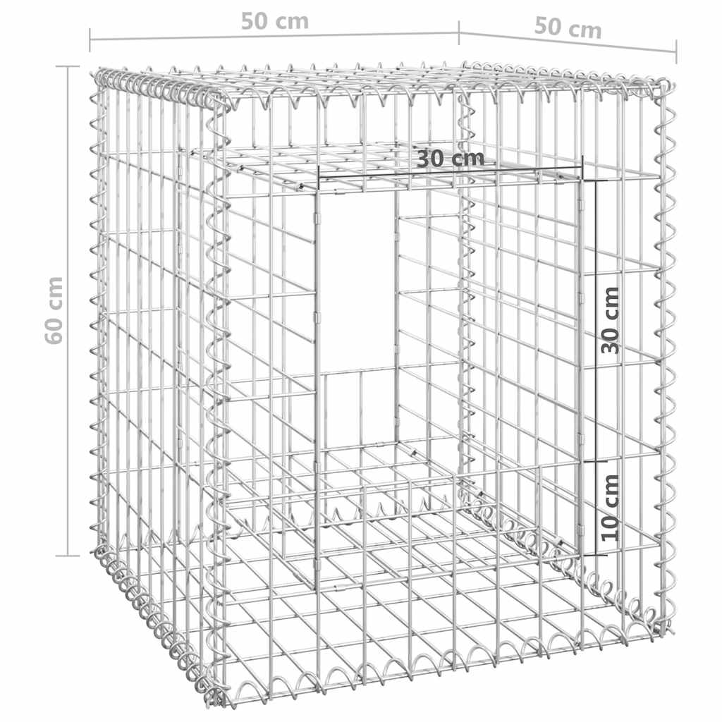 gabionkurv 50x50x60 cm jern