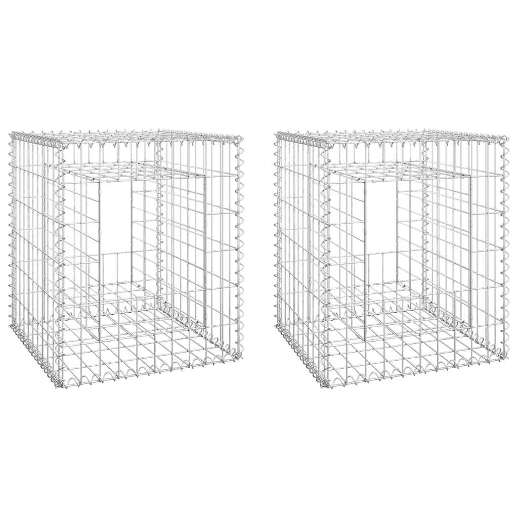 gabionkurve 2 stk. 50x50x60 cm jern