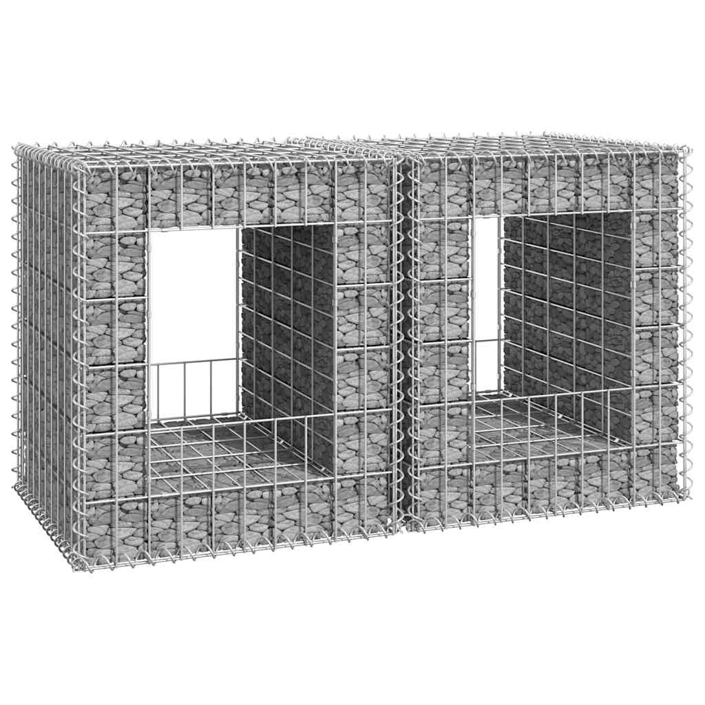 gabionkurve 2 stk. 50x50x60 cm jern billede