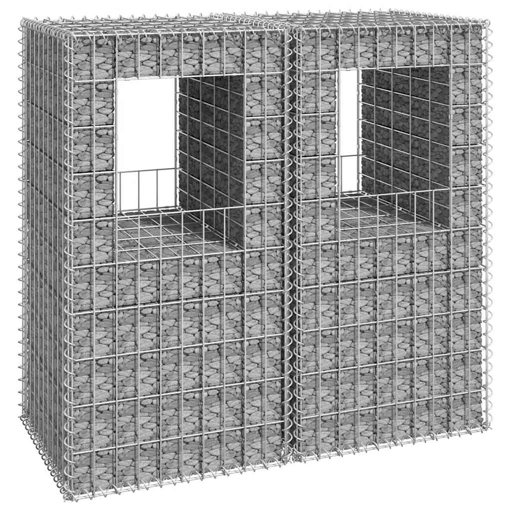 gabionkurve 2 stk. 50x50x100 cm jern billede