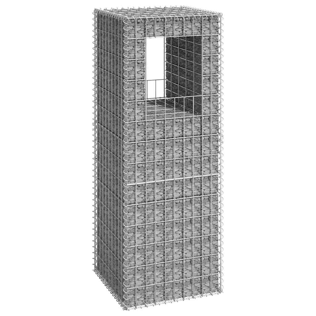 gabionkurv 50x50x140 cm jern billede