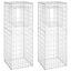 gabionkurve 2 stk. 50x50x140 cm jern