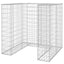 gabionvæg til affaldsspand 110x100x110 cm galvaniseret stål