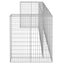 gabionvæg til affaldsspand 325x100x110 cm galvaniseret stål