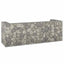 gabionvæg til affaldsspand 325x100x110 cm galvaniseret stål
