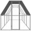 udendørs hønsegård 2x8x2 m galvaniseret stål