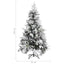 juletræ med puddersne og grankogler 195 cm PVC & PE