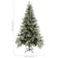 juletræ med grankogler 195 cm PVC & PE grøn og hvid