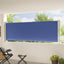 sammenrullelig sidemarkise til terrassen 117x614 cm blå