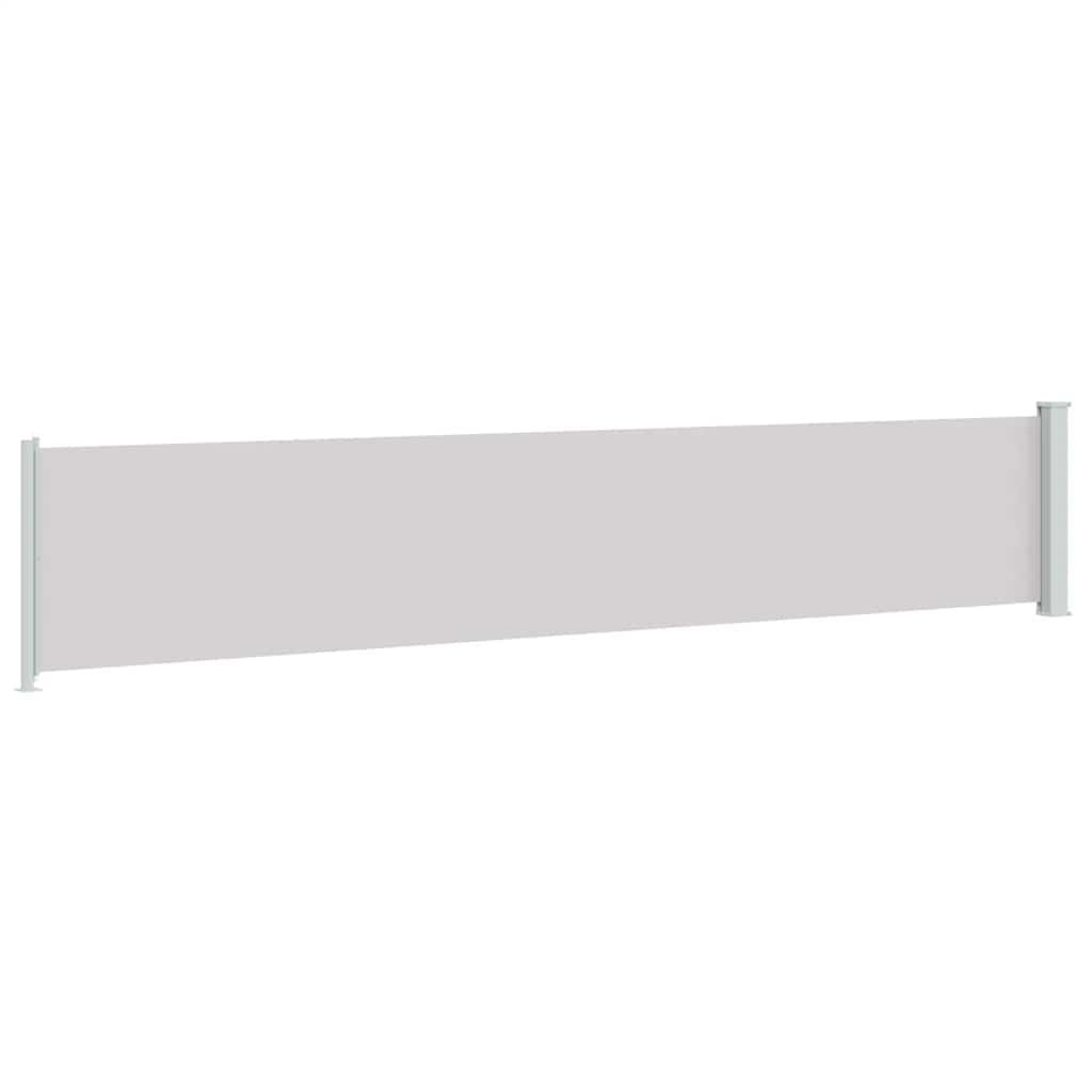 sammenrullelig sidemarkise til terrassen 117x600 cm grå