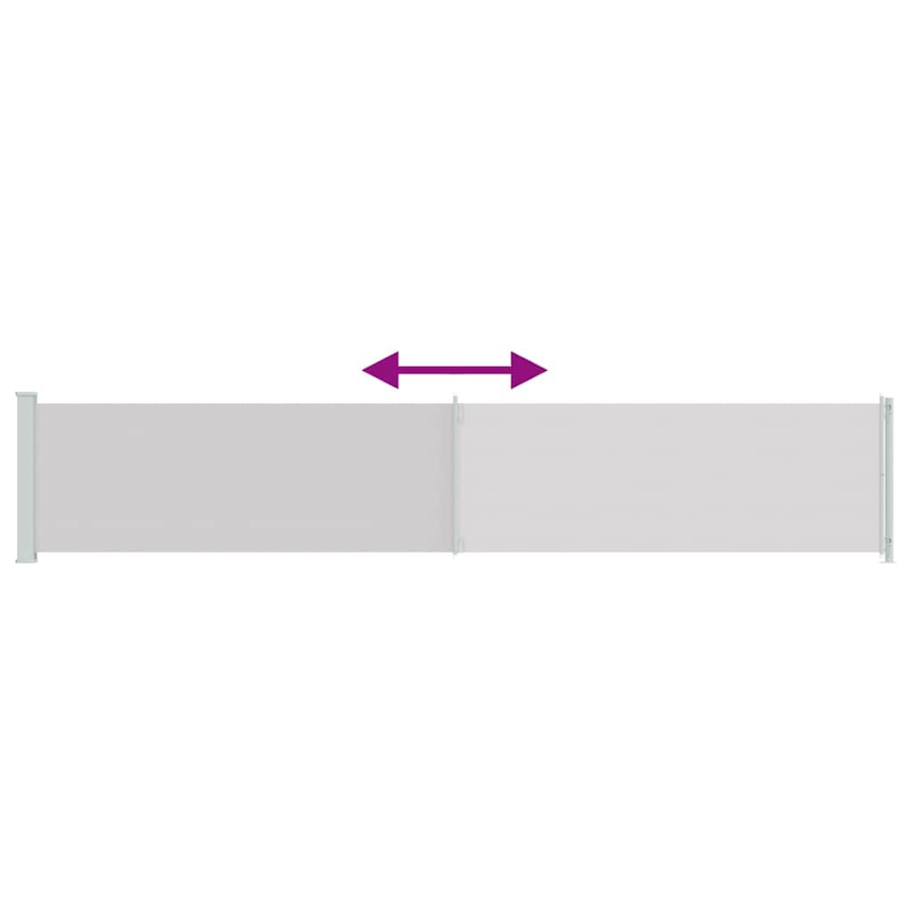 sammenrullelig sidemarkise til terrassen 117x600 cm grå