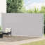 sammenrullelig sidemarkise til terrassen 200x600 cm grå