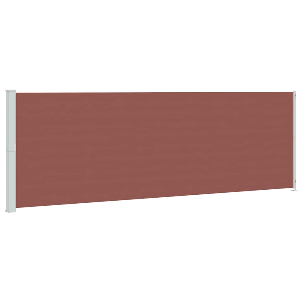 sammenrullelig sidemarkise til terrassen 200x600 cm brun