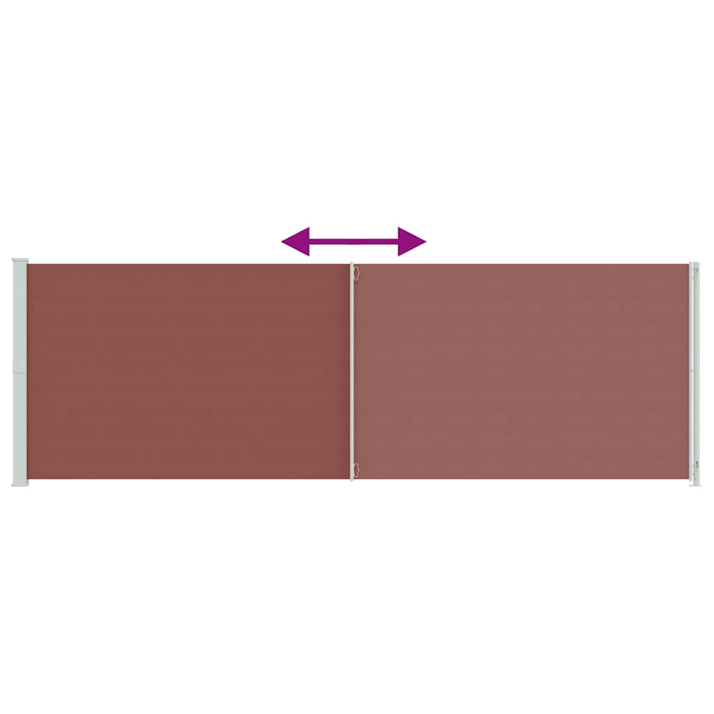 sammenrullelig sidemarkise til terrassen 200x600 cm brun