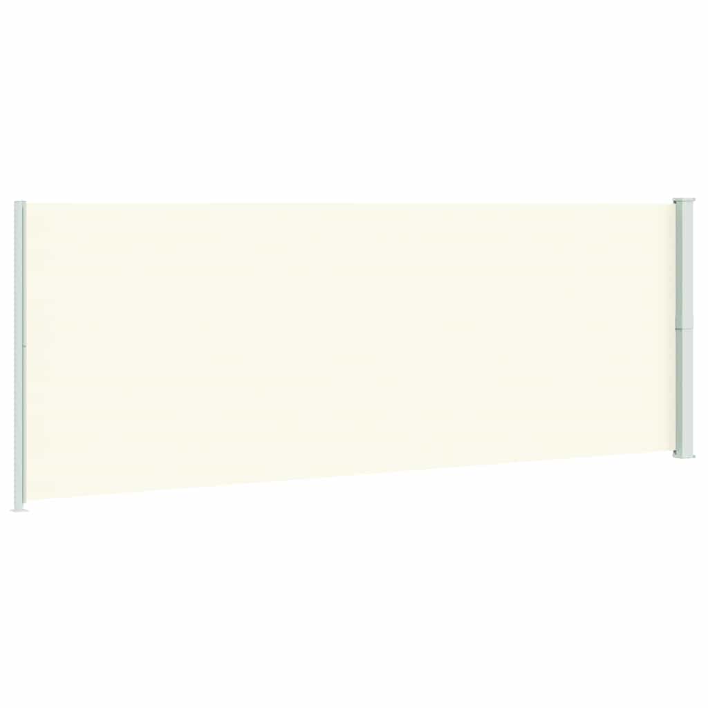 sammenrullelig sidemarkise til terrassen 220x600 cm cremefarvet