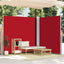 sammenrullelig sidemarkise 200x600 cm rød