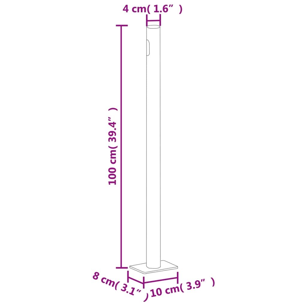 sammenrullelig sidemarkise 160x1000 cm blå