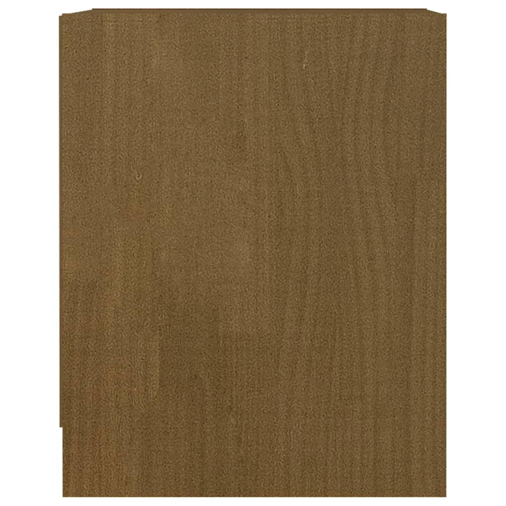 sengebord 35,5x33,5x41,5 cm massivt fyrretræ honningbrun