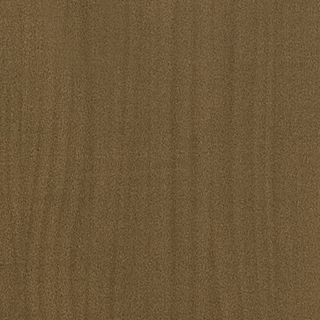sengebord 35,5x33,5x41,5 cm massivt fyrretræ honningbrun