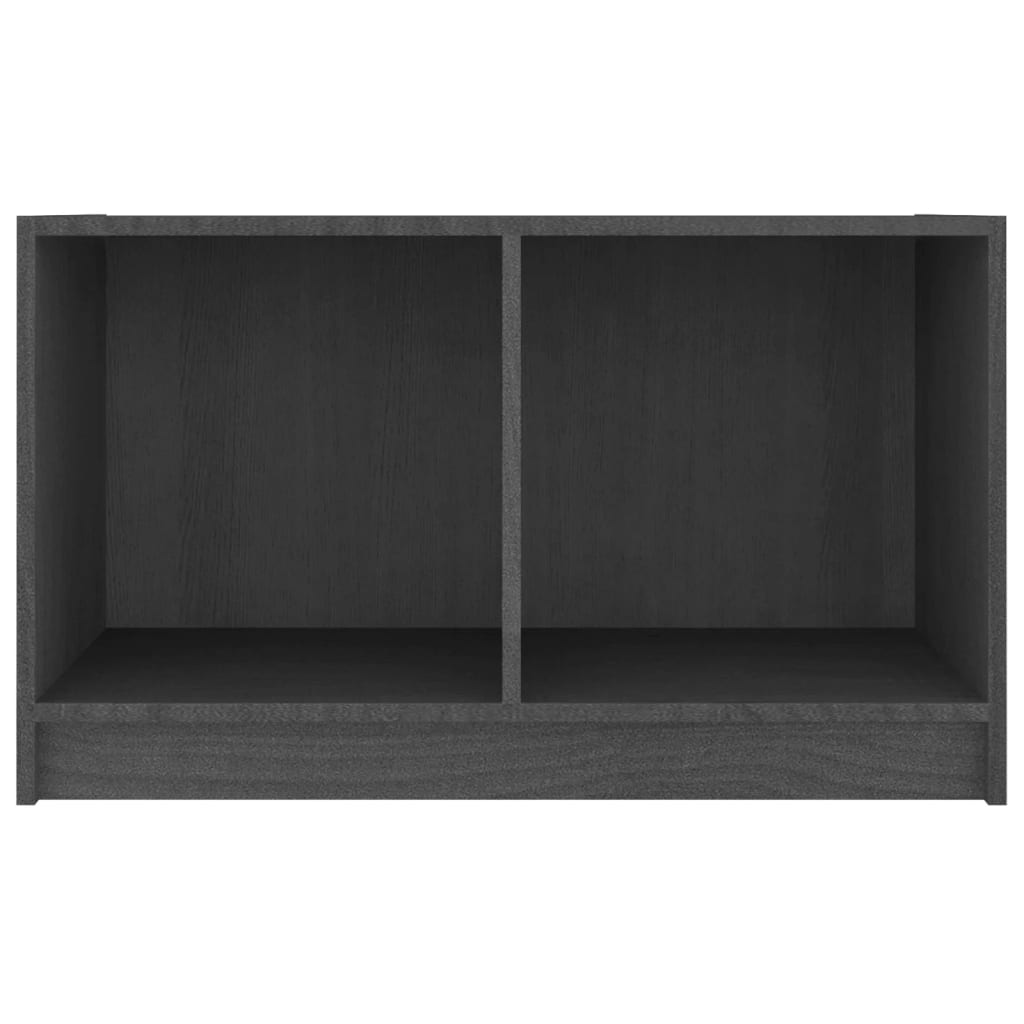 tv-bord 70x33x42 cm massivt fyrretræ grå