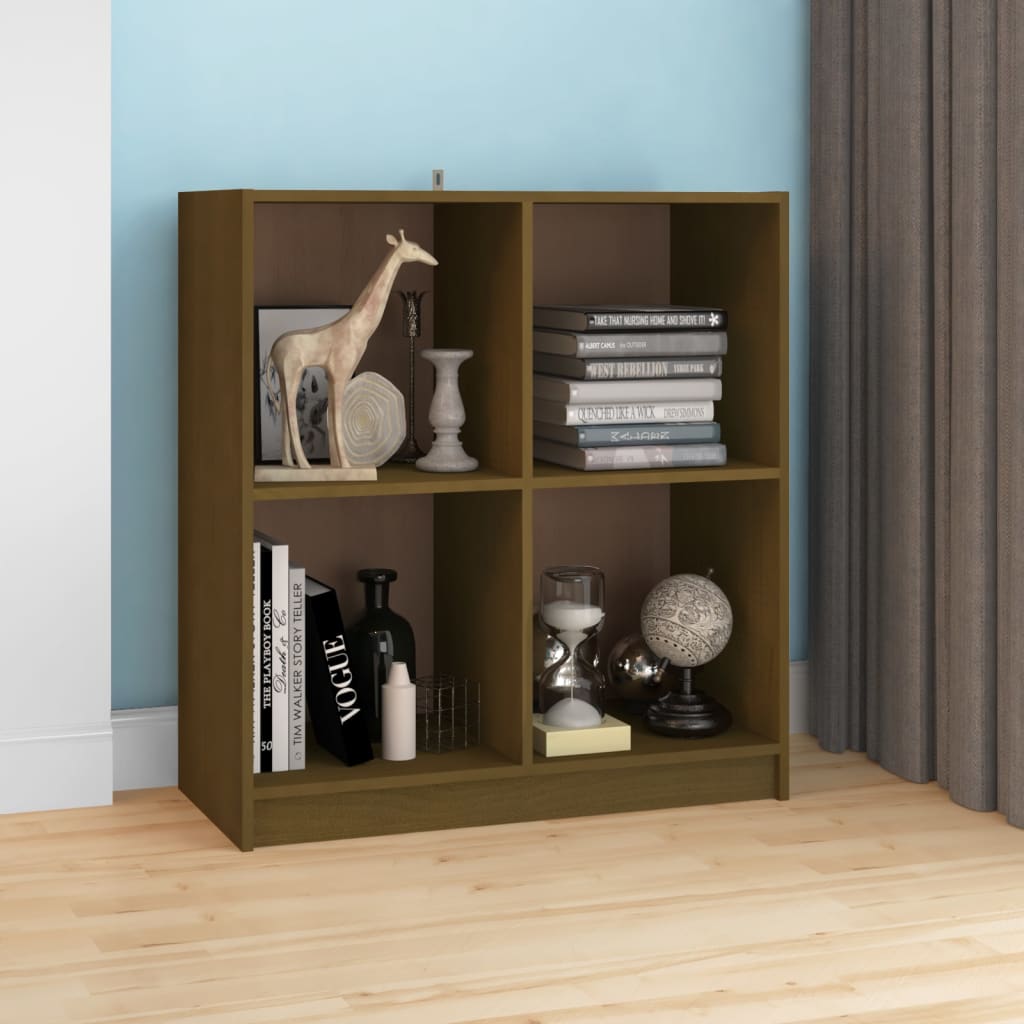 skænk 70x33x76 cm massivt fyrretræ gyldenbrun