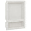 bruseniche med 2 rum 41x51x10 cm mat hvid