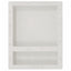 bruseniche med 2 rum 41x51x10 cm mat hvid