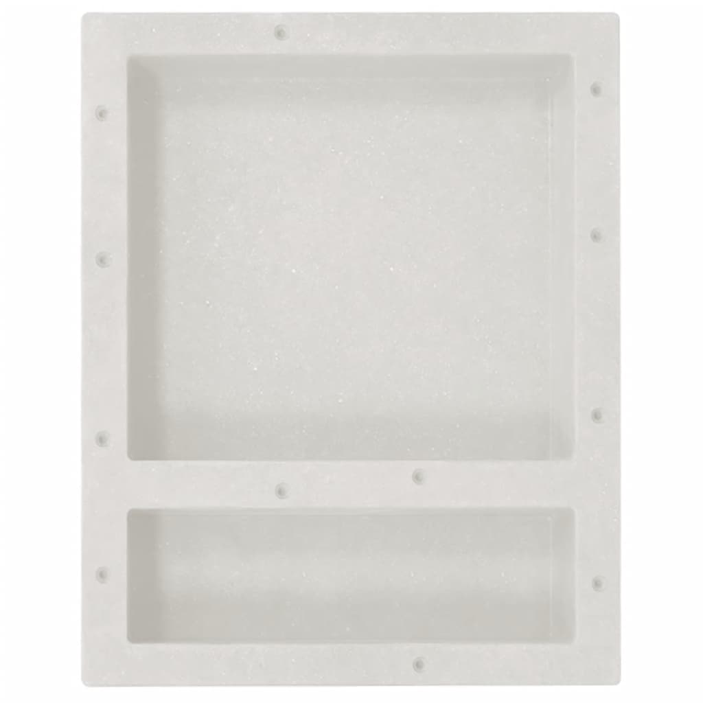 bruseniche med 2 rum 41x51x10 cm mat hvid