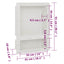 bruseniche med 2 rum 41x51x10 cm mat hvid