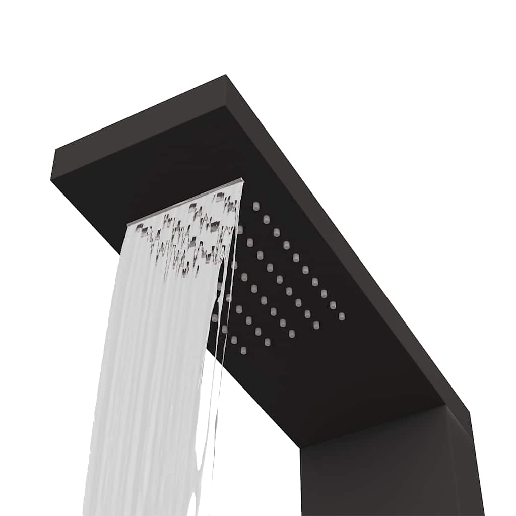 brusepanel aluminium sort