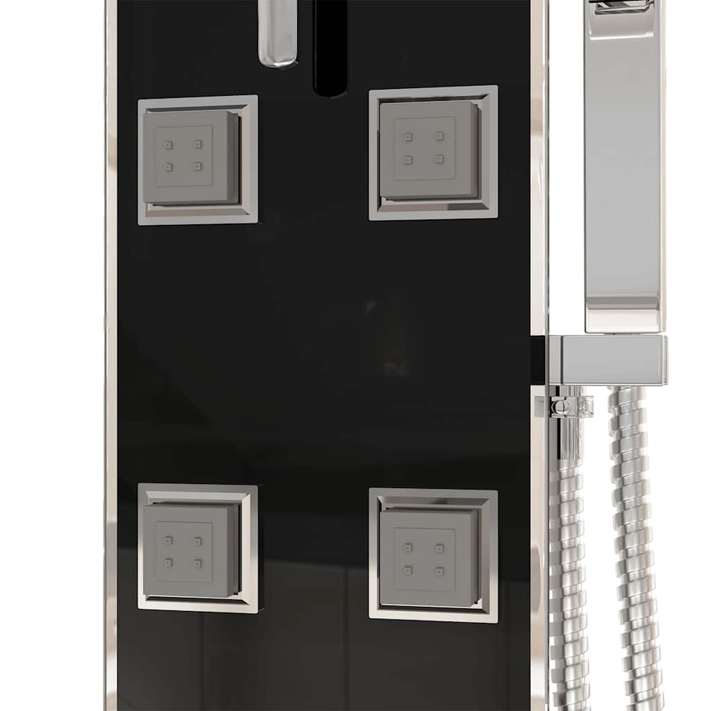 brusepanel 18x45,5x130 cm glas sort