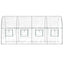drivhus 160x400x190 cm PVC og pulverlakeret stål transparent