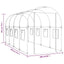 drivhus 160x400x190 cm PVC og pulverlakeret stål transparent