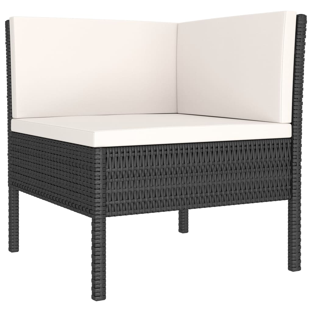 loungesæt til haven 12 dele med hynder polyrattan sort