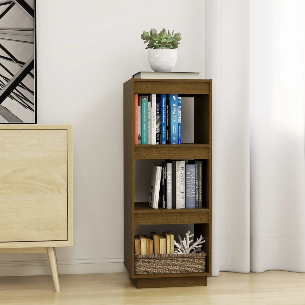 Bogreol 40X35X Massivt Fyrretræ Gyldenbrun Honningfarvet - 40 cm / 103 cm