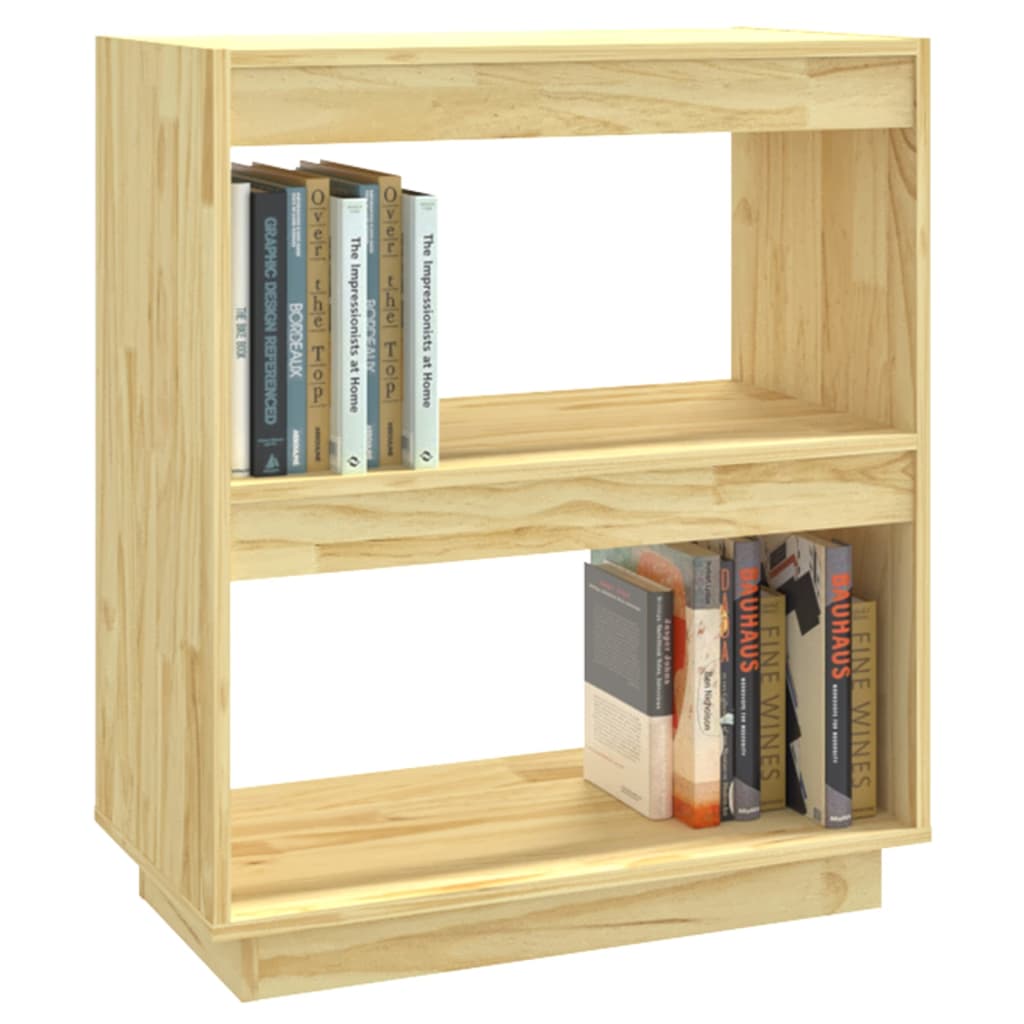 bogreol 60x35x71 cm massivt fyrretræ