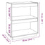 bogreol 60x35x71 cm massivt fyrretræ