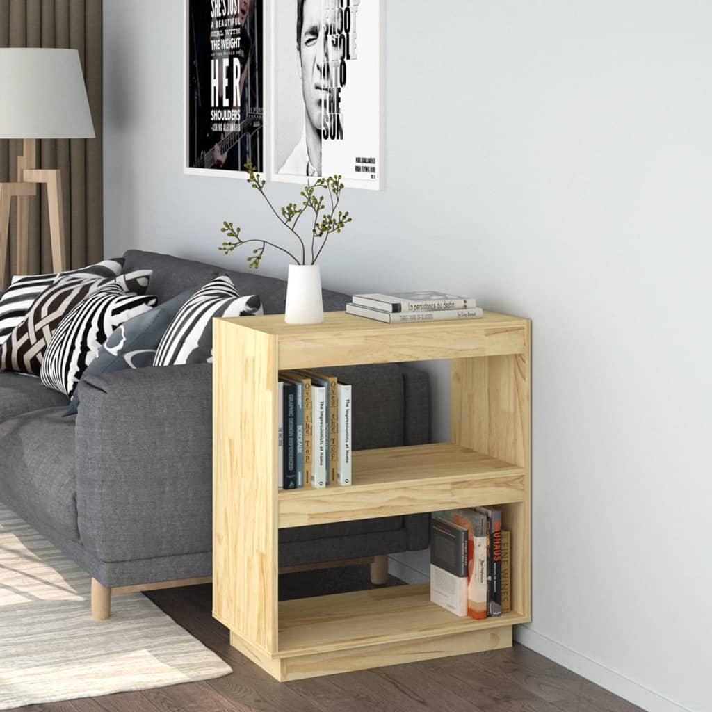 bogreol 60x35x71 cm massivt fyrretræ billede