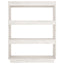 bogreol/rumdeler 80x35x103 cm massivt fyrretræ hvid