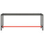 stel til arbejdsbænk 210x50x79 cm metal mat sort og mat rød