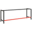 stel til arbejdsbænk 220x57x79 cm metal mat sort og mat rød