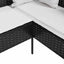 L-formet sofa med hynder polyrattan sort