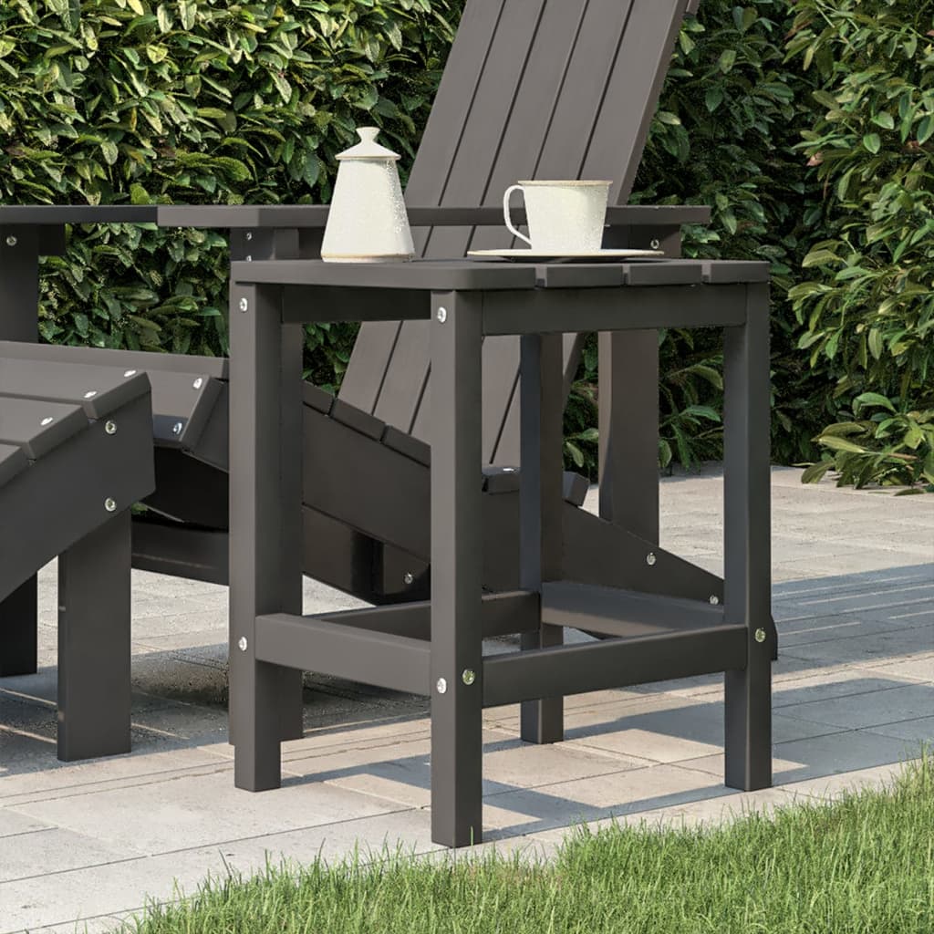 Adirondack-havebord 38x38x46 HDPE antracitgrå billede